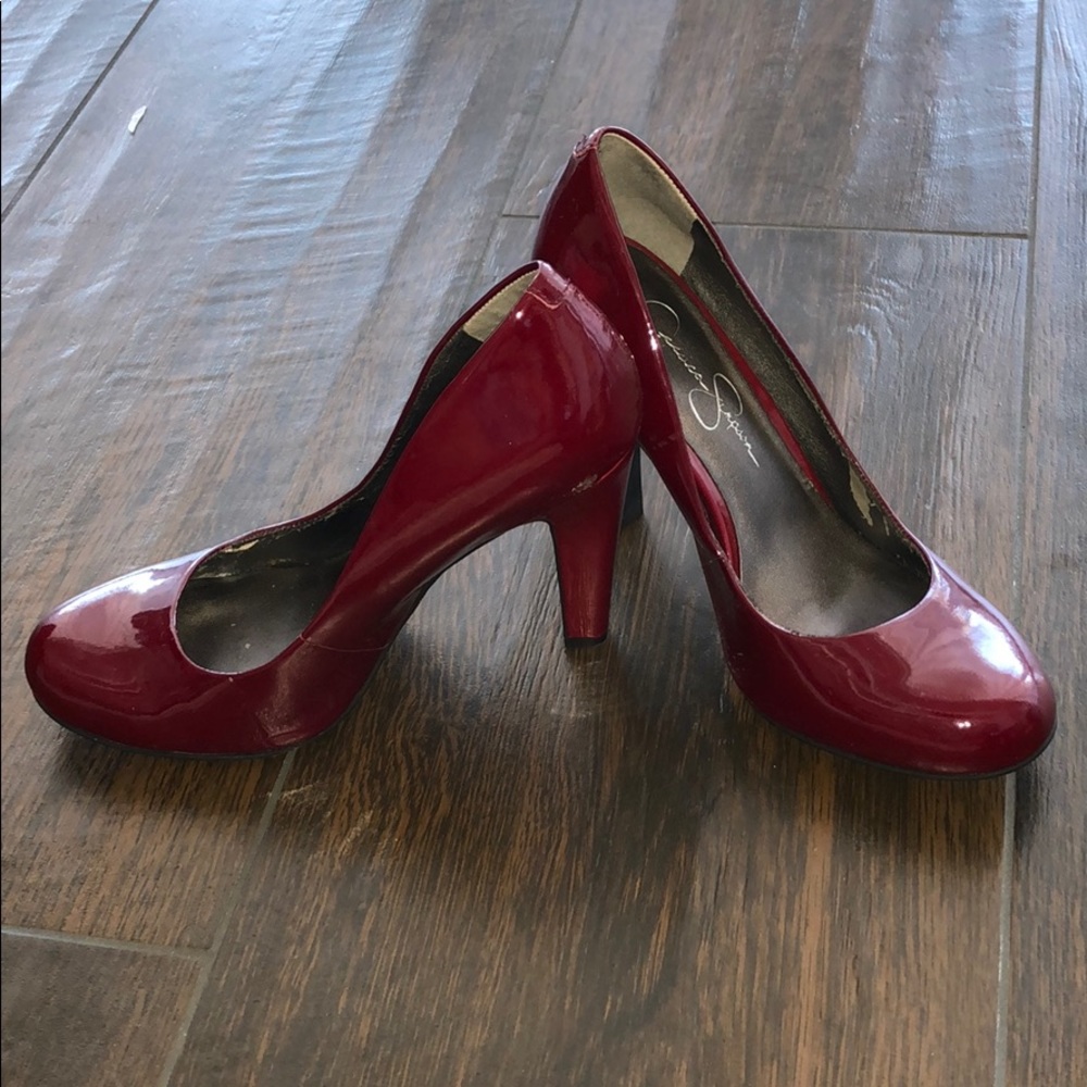 Jessica Simpson Red Patent Heels Pumps